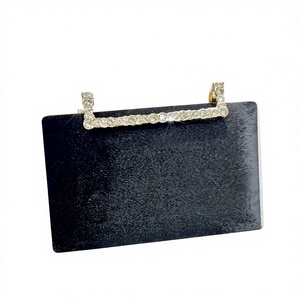 New Women's Evening Velvet Hand <b>Bag</b> Trapeze Shape European-American Retro Style Diamond-encrusted <b>Small</b> Capacity Closure Tanjing - Product Image 1