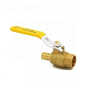 Válvula de bola de latón PEX de 1/2 "y 3/4 pulgadas con orejas caídas Válvulas Pex de puerto completo - Product Image 1