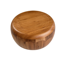Grand saladier en bois d'acacia massif, bol rond de luxe pour fruits et légumes, fait main, moderne, pour la table de cuisine, vente en gros, OEM personnalisé