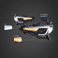 Ensemble de phares LED pour Scion FR-S Subaru BRZ Toyota 86 2012-2016, DRL, clignotant séquentiel, lentille à double faisceau