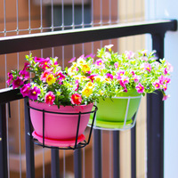 Supports réglables de jardinière de balcon suspendu pour pot de fleur en métal et fer