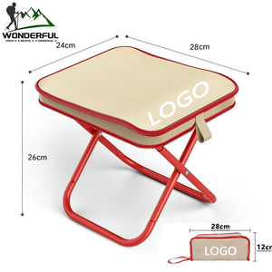 Kursi lipat portabel aluminium besi 0.5kg ringan untuk acara luar ruangan-desain Modern bangku Kemah tahan lama memancing piknik - Product Image 2