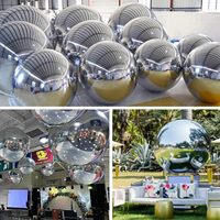 SZL argent gonflable miroir boule réutilisable grandes boules brillantes grand événement décoration ballon PVC Disco bulle ballon