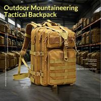 Sac à dos tactique de randonnée en plein air de grande capacité 45L, résistant à l'usure, imperméable et respirant en tissu Oxford