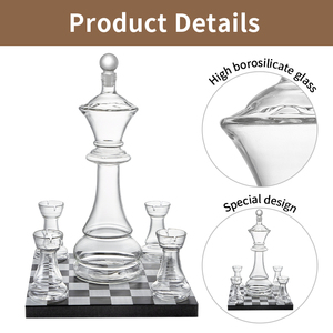 Juego de decantador de regalo de ajedrez, decantador de Ajedrez de Reina <span class=keywords><strong>del</strong></span> <span class=keywords><strong>vino</strong></span> con vasos de chupito, <span class=keywords><strong>regalos</strong></span> de jugador de ajedrez de 40oz, <span class=keywords><strong>regalos</strong></span> para <span class=keywords><strong>amantes</strong></span> <span class=keywords><strong>del</strong></span> <span class=keywords><strong>vino</strong></span> y whisky - Product Image 6