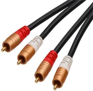 1rca <span class=keywords><strong>prise</strong></span> <span class=keywords><strong>double</strong></span> blindé câble <span class=keywords><strong>rca</strong></span> avec haut de gamme en métal shell - Product Image 3