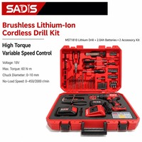 Prix Usine Personnalisé Perceuse à Main au Lithium 13 mm Grande Puissance Sans Balais Outils Industriels Ensemble 18V Électrique Support OEM Disponible
