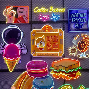 Enseigne lumineuse LED pour magasin personnalisé Logo d'entreprise Led Hamburger Décoration murale Hamburger Led Alimentaire Néon pour publicité - Product Image 6