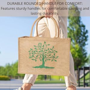 Sac fourre-tout en jute fait main pour femmes avec <span class=keywords><strong>message</strong></span> personnalisé et design luxueux en cadeau - Product Image 4