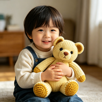 Jouets en peluche tricotés au crochet, animaux artisanaux en peluche, jouets en tissu tricoté en gros, animaux en peluche doux faits à la main sur mesure