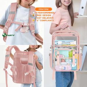 Mochila Escolar Impermeable <span class=keywords><strong>Sparty</strong></span> para Niños con Cierre de Cremallera, Material de PVC, Diseño de Letras para Niños y Niñas de Primaria - Product Image 2