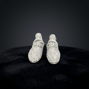 Pendientes de Lujo de Plata de Ley 925 con Diamantes Cultivados en Laboratorio, 8CTW, Diseño Pavé - Product Image 1