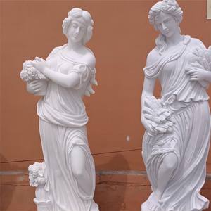 Vrouw Standbeeld Decor Huis Europese Design Stijl Wit Marmer Steen Sex Meisje Standbeeld Sculptuur - Product Image 3