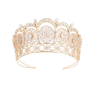 ROMANTIQUE Grand Luxe Pageant Accessoires De Cheveux De Mariage Couronne <span class=keywords><strong>Miss</strong></span> Univers Diamant Zircon <span class=keywords><strong>Diadème</strong></span> - Product Image 2
