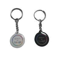 Porte-clés NFC personnalisé avec logo, 13,56 MHz, carte de commentaires Google, étiquette RFID intelligente en époxy pour les médias sociaux, porte-clés NFC pour le marketing
