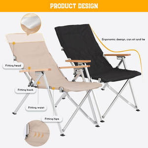 Sillas plegables ajustables para sentarse o acostarse con múltiples ángulos deportivos 123 para acampar al aire libre - Product Image 2