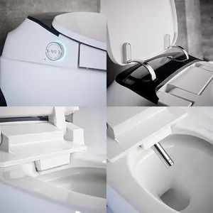 SALA ENTIÈREMENT Automatique toilette s'asseoir en céramique évier salle de bain toilette intelligente toilette wc noir