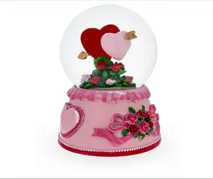 纪念品树脂雪球情人节礼物玫瑰花爱雪球