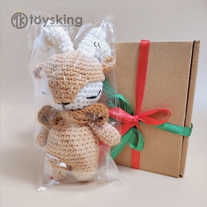 ToysKing ตุ๊กตาถักโครเชต์แฮนด์เมด 100% รูปสัตว์ป่าขนาดเล็ก พร้อมใยฝ้าย PP สำหรับขายส่งและรับผลิตแบรนด์ส่วนตัว - Product Image 2