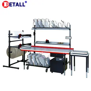 esd packing station/table with bubble roll dispenser cutting