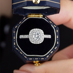 แหวนหมั้นเพชรโมอิสซาไนต์ทรงกลม 2 กะรัต ทองคำขาว 14K งานขายดี สำหรับเครื่องประดับ - Product Image 2