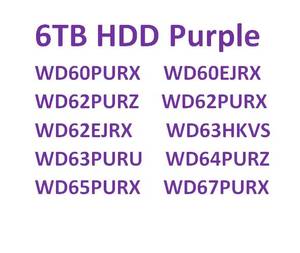 Disco Duro Interno WD60PURX WD62PURZ WD62PURX WD63PURU WD64PURZ WD65PURX WD67PURX de 6 TB, Serie Purple, para Monitoreo, Mecánico, Dedicado para Escritorio - Product Image 2