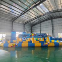 Piscina Inflable Comercial de PVC con Toldo para el Sol, Piscina de Juegos Acuáticos para Niños, Alquiler para Fiestas en Parques al Aire Libre