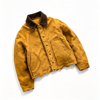 Veste de travail décontractée pour homme en toile vieillie, col rabattu, respirante, écologique, coupe-vent, pour l'automne