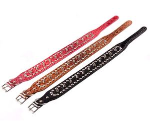 Perlengkapan anjing hiasan atas mewah tugas berat untuk anjing peliharaan jenis besar agresif mode keren kerah paku keling kulit - Product Image 5