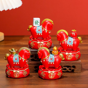 Ruijie Chinese Style Horse <b>Mascot</b> Red Lucky Horse For New Year Gift Decorations - Product Image 1