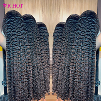 Perruques en gros, vente en vrac, cheveux humains bouclés birmans, perruques sans colle en cheveux humains bruts bouclés profonds, lace front HD 13x6 pour femmes noires