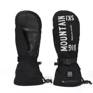Высококачественные лыжные варежки с сенсорным экраном зимние перчатки с подогревом водонепроницаемые с подогревом лыжные перчатки кожаные