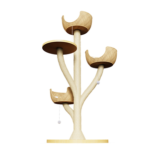 Flower Cat Tree Wall Mounted Climbing Frame Sturdy Construction Catry Cat Tree 60*60*120cm Ceiling Cats Trees