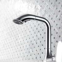 Robinet cascade en laiton à poignée unique, à un trou, pour lavabo de salle de bain, WC, vasque carrée, avec cartouche céramique