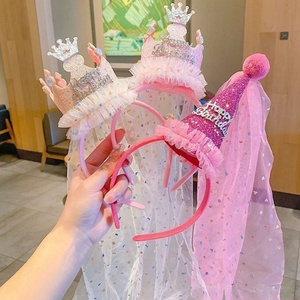 Luckykoo - Diademas de Encaje para Niñas, Accesorios para el Cabello, para Fiestas de Cumpleaños, para Niñas Pequeñas, Princesas - Product Image 1