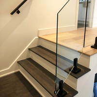 Rampe en verre sans cadre pour escalier en mezzanine, en acier inoxydable 304 moderne, pour terrasse, escalier, balustrade, gain de place, vente en gros