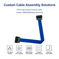 Kabel Ekstensi PCIe Gen4 Gen5 untuk Server HPC dengan Panjang Kustom dan Pasangan Diferensial Terproteksi untuk Interkoneksi GPU