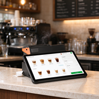 Système de caisse enregistreuse Android 11 pouces avec imprimante thermique intégrée, lecteur de codes-barres, NFC et double SIM 4G