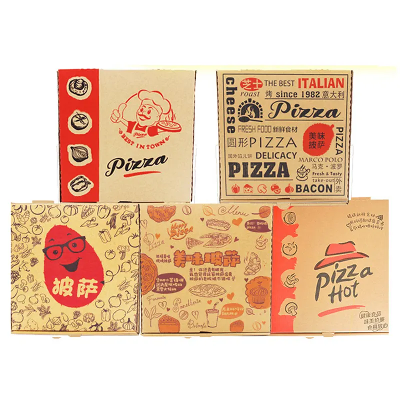 도매 사용자 정의 인쇄 피자 상자 테이크 아웃 상자 일반 맞춤형 피자 상자