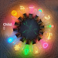 Lampe LED Edison en verre transparent à intensité variable, forme dessin animé, haute luminosité, portable, pour décoration intérieure