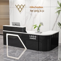 QT-258X Comptoir de réception en U pour entreprise de meubles Shunqi, comptoir de bar, comptoir de caisse, armoire d'angle 120 cm, style minimaliste moderne