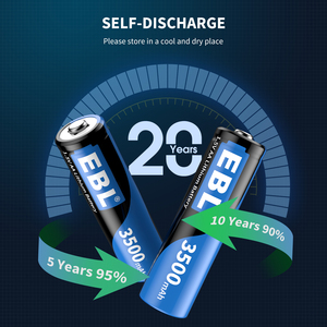 แบตเตอรี่ลิเธียม EBL 3500mAh 8 ก้อน 1.5V ซุปเปอร์ลิเธียม ใช้งานได้นานที่สุด แบตเตอรี่แห้งชนิดไม่สามารถชาร์จได้ AA ลิเธียมไอรอน แบตเตอรี่แบบดับเบิ้ลเอ - Product Image 5