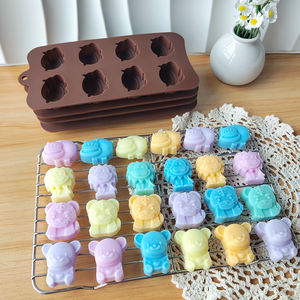 הסיטונאי bpa חינם מזון כיתה סיליקון וכתרים שוקולד נמר חום מתנגדת לאפיית עוגות - Product Image 4