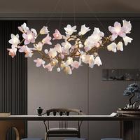 Lustre personnalisé pour hôtel, design floral, pour hall de banquet intérieur, villa, salle de réception, lampe suspendue longue pour escalier, bar en verre, plafond haut