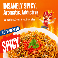 Nouilles instantanées Buldak Style au poulet épicé, ramen moelleux avec sauce chili et algues, vente en gros, fournisseur d'usine