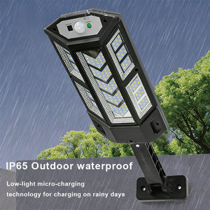 ALECTER Farola solar ultrabrillante IP65, resistente al agua, 4 modos de iluminación, sensor de movimiento, linterna LED para jardín, patio, decoración al aire libre - Product Image 3