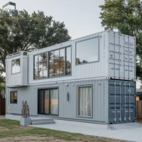Maison de conteneur habitable à usage résidentiel à 2 étages de conception compacte personnalisée de 40 pieds avec 2 à 4 chambres