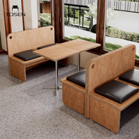 Chaise de restaurant en bois massif à assise rembourrée, style occidental, très prisée par les restaurants et les cafés américains, et combinaison table longue et chaise.