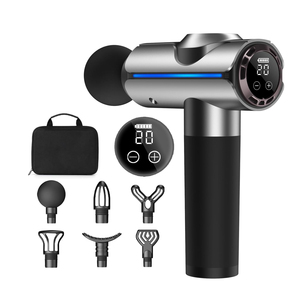 ปืนนวด Pro Massagepistole 6 หัว นวดเนื้อเยื่อลึก บรรเทาอาการปวดกล้ามเนื้อ หน้าจอ LCD ควบคุมความเร็วเพื่อการผ่อนคลายกล้ามเนื้อที่ดีขึ้น - Product Image 1