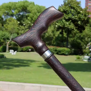 Canne de marche Zidiao Gentleman en bois massif d'acajou, style Derby, poignée en aile de poulet, antidérapante - Product Image 4